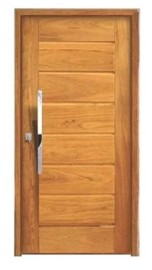 PORTA BBB MADEIRA MACI�A CEDRO ARANA LINHA TOP COM BATENTE CX 11 FECHADURA ROLETE E PUXADOR