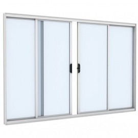 VITRO 4 FOLHAS SEM GRADE LINHA ECON�MICA ALUM�NIO BRANCO - LINHA LEVE 