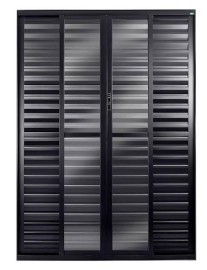 PORTA BALC�O 6 FOLHAS LINHA 25 PREMIUM - PRETA 