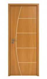 Porta Frisada Imbuia Batente Caixa 14 cm , Fechadura, Dobradi�a Completa e Montada 