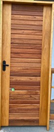  Porta Madeira Maci�a Lambril Mista Com Batente 14cm - Completa 