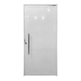 Porta Pivotante Lambril  Alum�nio Branco com Puxador Linha 25 