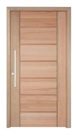 PORTA BBB MASTER MADEIRA MACI�A MONTADA NO BATENTE - FECHADURA ROLETE E PUXADOR