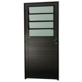 Porta de Lambril Basculante em Alum�nio Preto- Linha 25
