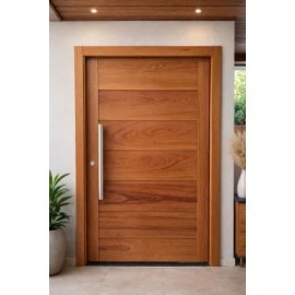 PORTA MACI�A MADEIRA CEDRO ARANA BBB COM FECHADURA ROLETE E PUXADOR - MONTADA NO BATENTE CX 14 