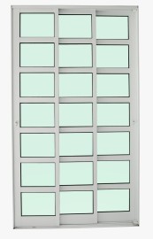 PORTA BALC�O 3 PLANOS COM TRAVESSA BRANA LINHA PREMIUM - 