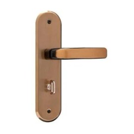 Fechadura Para Porta Banheiro Stilo Alavanca Bronze Mgm Cor Dourado-escuro