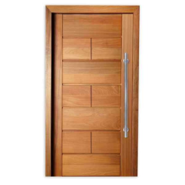 PORTA CAPRI DE MADEIRA MACI�A TAUARI E FECHADURA ROLETE E PUXADOR  NO BATENTE CX 14CM 