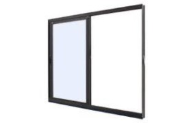   VITRO 2-FOLHAS   SEM GRADE MODULAR ALUM�NIO - PRETO 