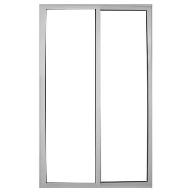 Porta de Sacada de Correr de Alum�nio Branco 2 Folhas M�veis -Linha 25 Classic 