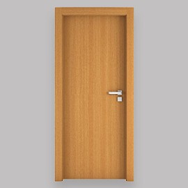 PORTA LISA DE TAUARI COM FECHADURA E DOBRADI�AS COM BATENTE DE 14CM PADR�O CEDRO 