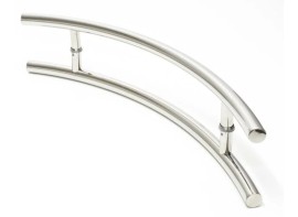 PUXADOR CURVO LATERAL CROMADO INOX DE 60cm 