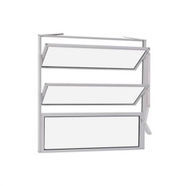 VITR� BASCULAMTE ALUM�NIO BRANCO  0,60X0,60 - VIDRO MIMIBOREAL 