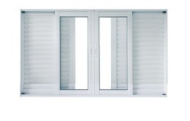 VENEZIANA DE CORRER 6 FOLHAS SEM GRADE LINHA 25 PREMUIM - BRANCO