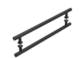 PUXADOR TUBULAR PRETO 60CM INOX