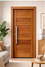  PORTA MADEIRA MACI�A BBB ROMA  -COM BATENTE 14CM , FECAHURA ROLETE E PUXADOR 
