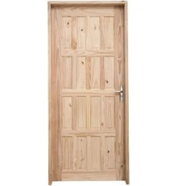 Porta Maci�a de Pinus Top�zio Com Batente e Fechadura e Dobradi�as- completa  
