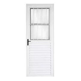 PORTA SOCIAL LINHA 25- ALUM�NIO BRANCO 