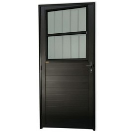 Porta de Lambril Social em Alum�nio Preto- Linha 25 