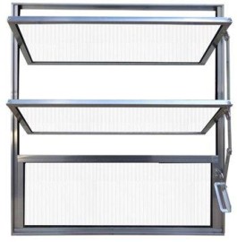 VITR� BASCULANTE 60x60 - ALUM�NIO BRILHANTE  